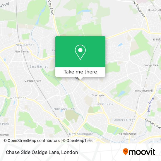 Chase Side Osidge Lane map