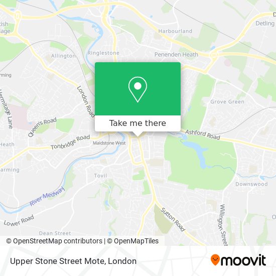 Upper Stone Street Mote map