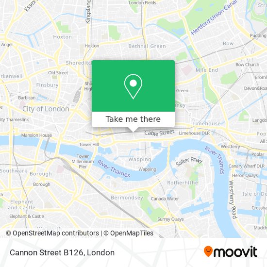 Cannon Street B126 map