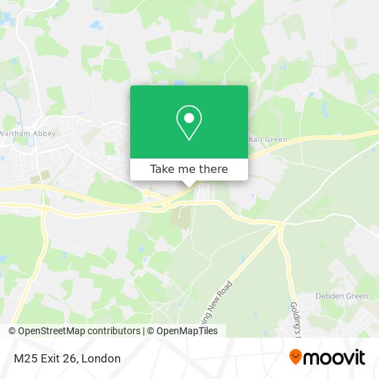 M25 Exit 26 map