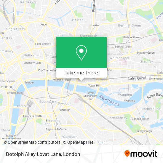 Botolph Alley Lovat Lane map