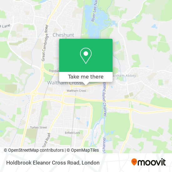 Holdbrook Eleanor Cross Road map