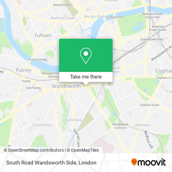 South Road Wandsworth Side map