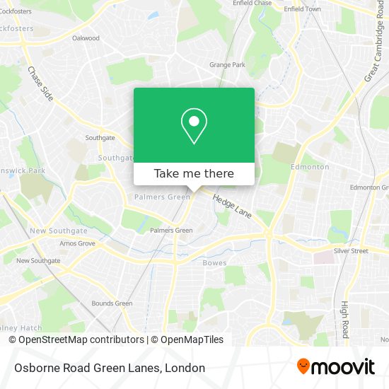 Osborne Road Green Lanes map