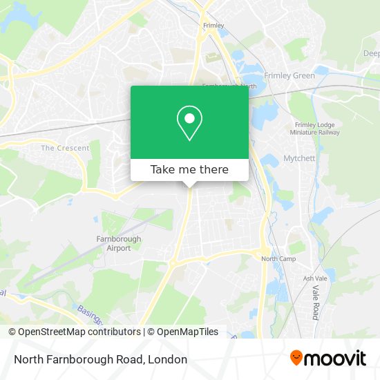 North Farnborough Road map