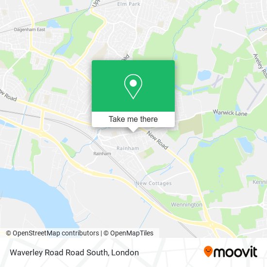 Waverley Road Road South map