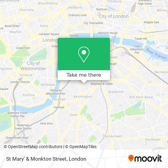 St Mary' & Monkton Street map