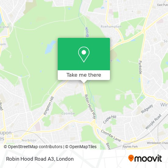 Robin Hood Road A3 map