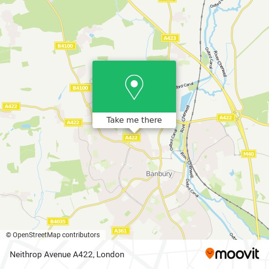 Neithrop Avenue A422 map