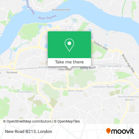 New Road B213 map