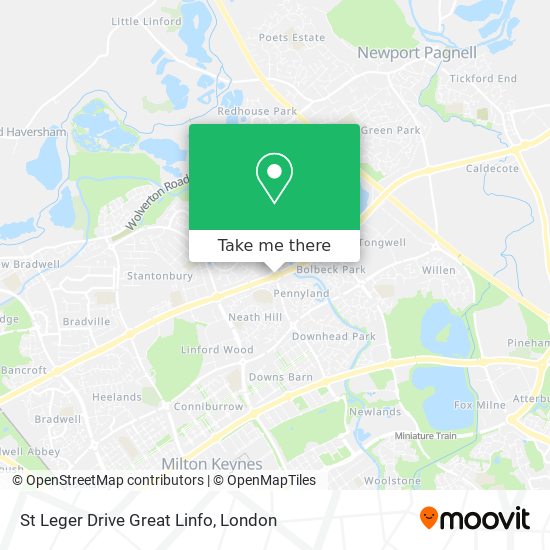 St Leger Drive Great Linfo map