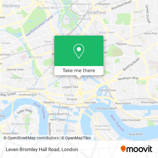 Leven Bromley Hall Road map