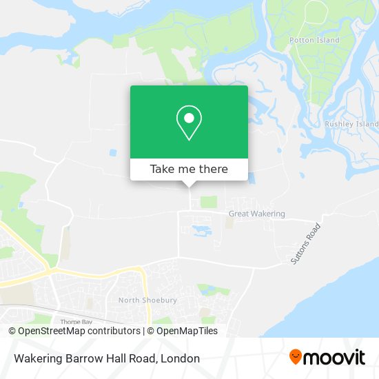 Wakering Barrow Hall Road map