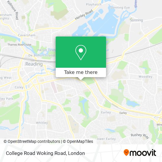 College Road Woking Road map