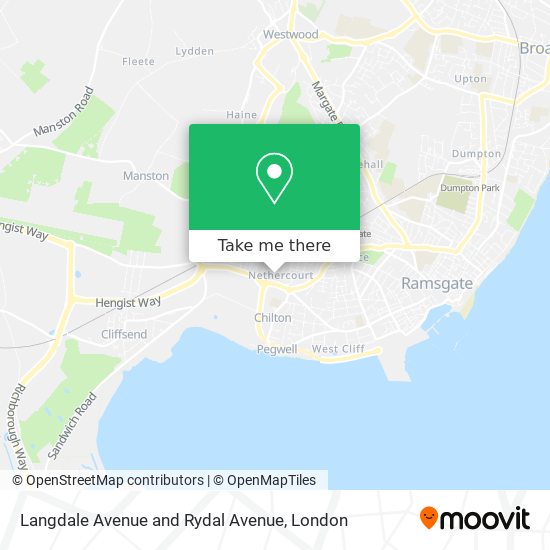 Langdale Avenue and Rydal Avenue map
