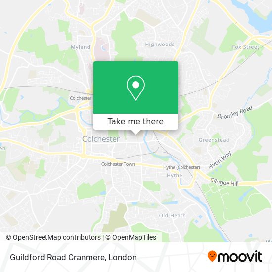 Guildford Road Cranmere map