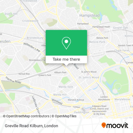 Greville Road Kilburn map