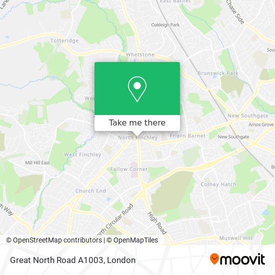 Great North Road A1003 map