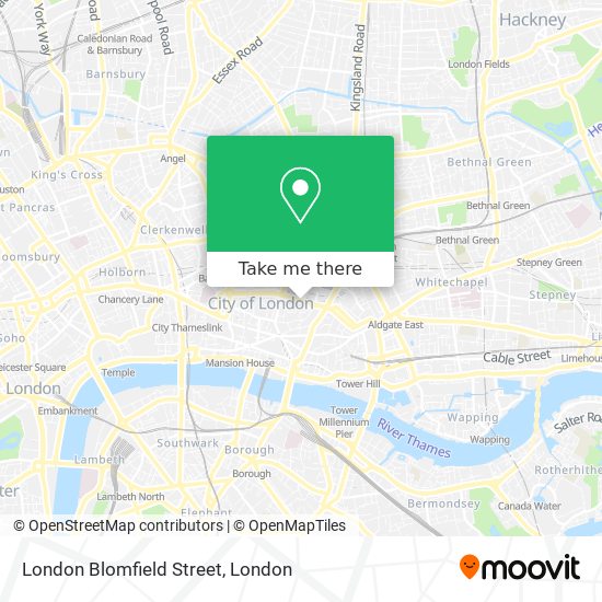 London Blomfield Street map