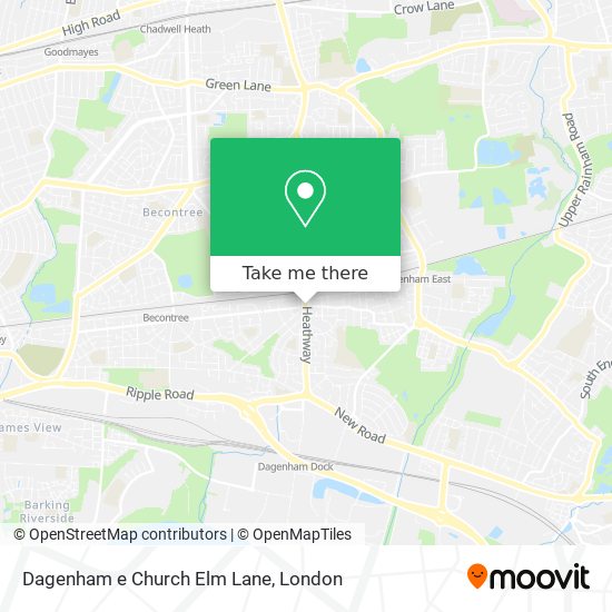 Dagenham e Church Elm Lane map