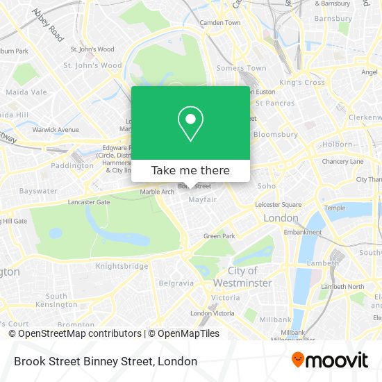 Brook Street Binney Street map