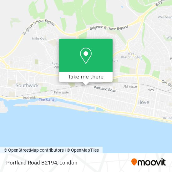 Portland Road B2194 map
