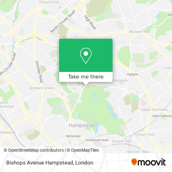Bishops Avenue Hampstead map