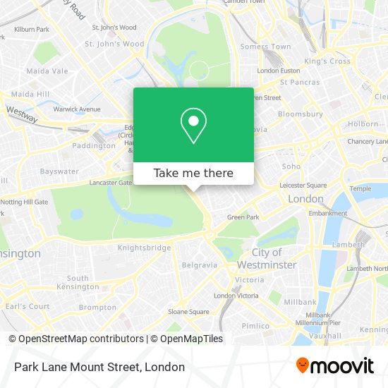 Park Lane Mount Street map