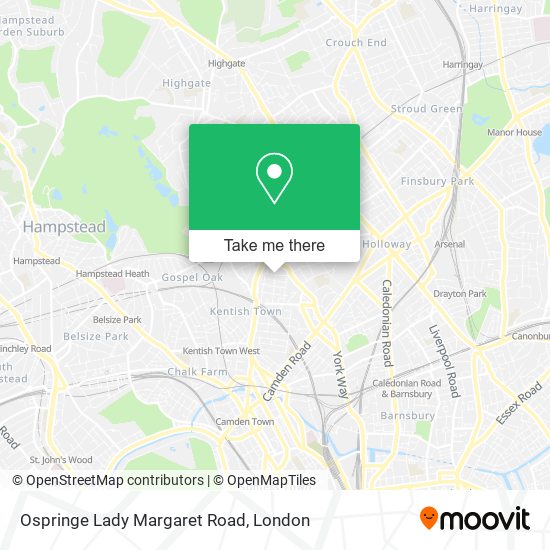 Ospringe Lady Margaret Road map