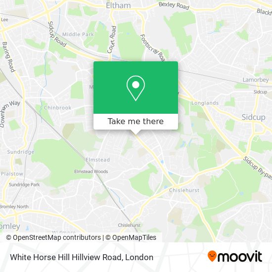 White Horse Hill Hillview Road map