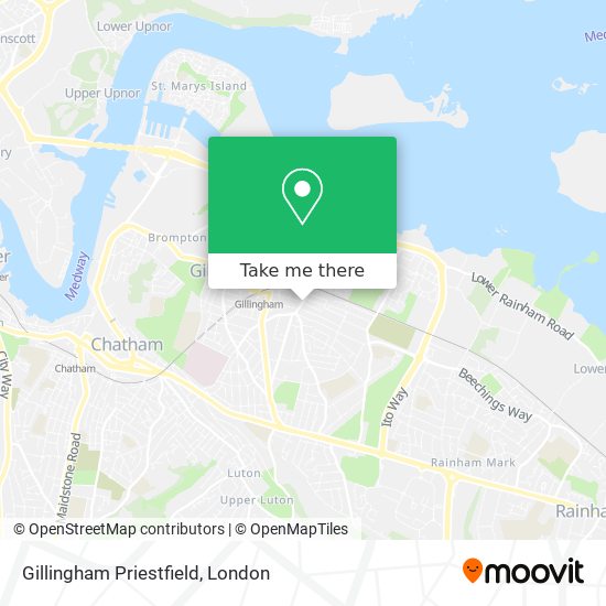 Gillingham Priestfield map