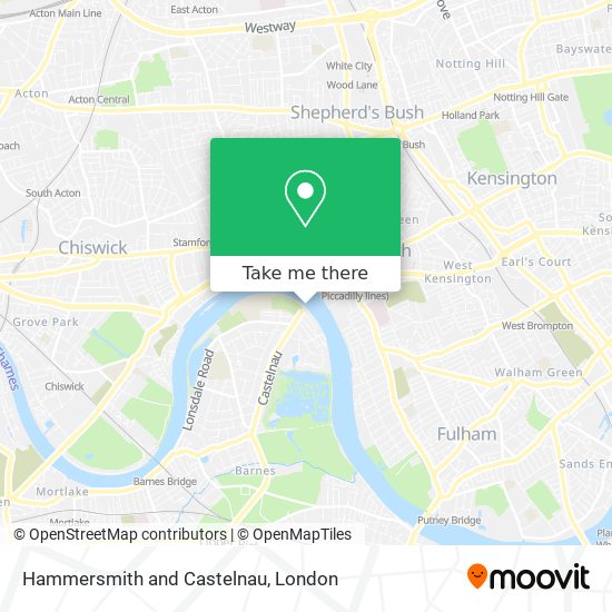 Hammersmith and Castelnau map