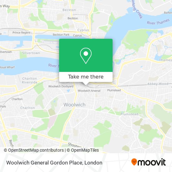 Woolwich General Gordon Place map