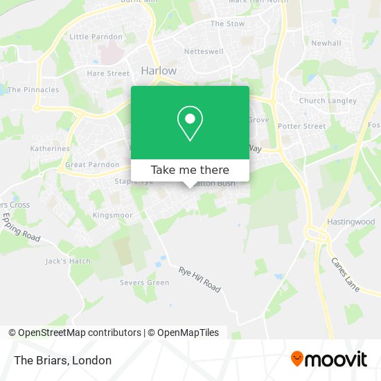 The Briars map