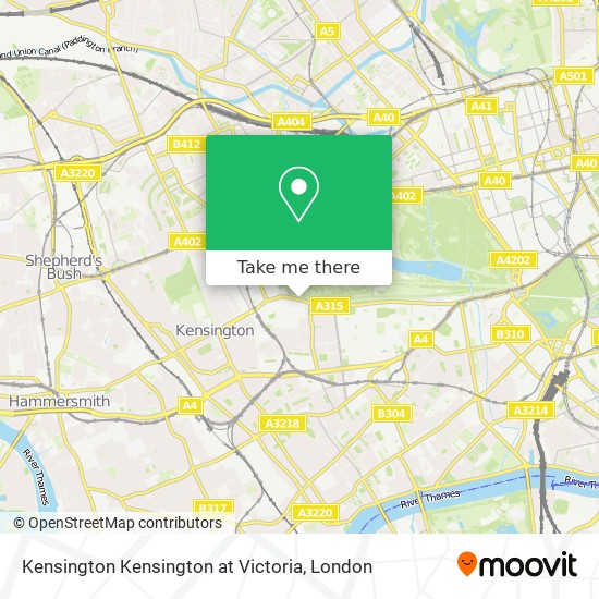 Kensington Kensington at Victoria map