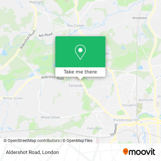Aldershot Road map