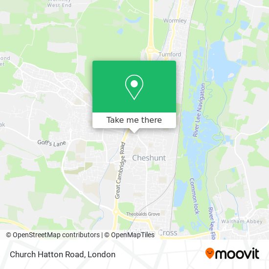 Church Hatton Road map