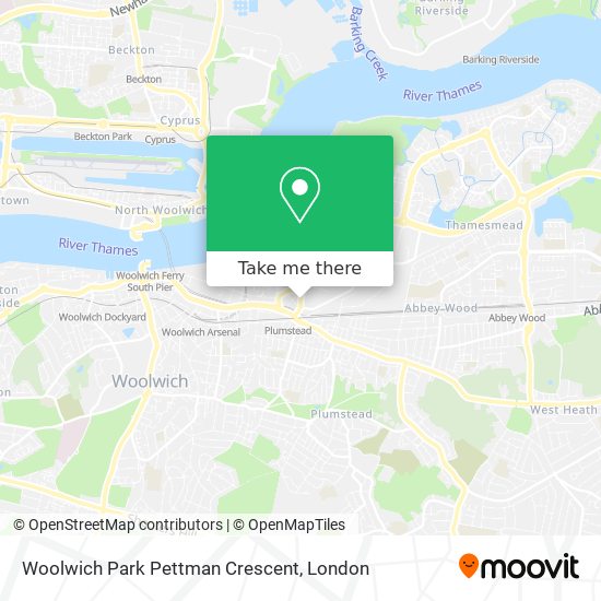 Woolwich Park Pettman Crescent map
