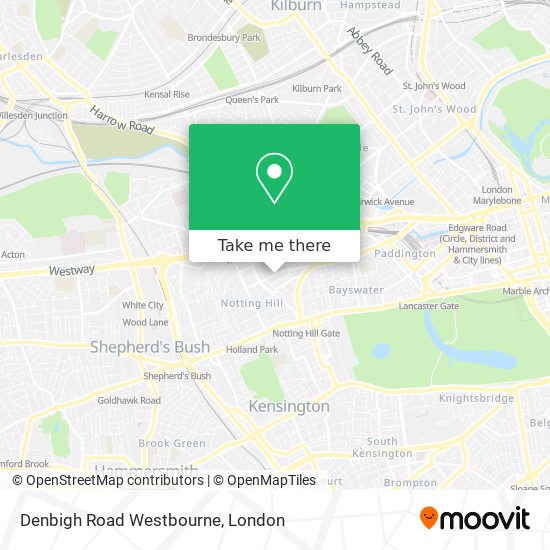 Denbigh Road Westbourne map