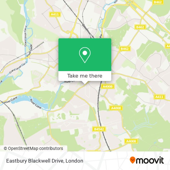 Eastbury Blackwell Drive map