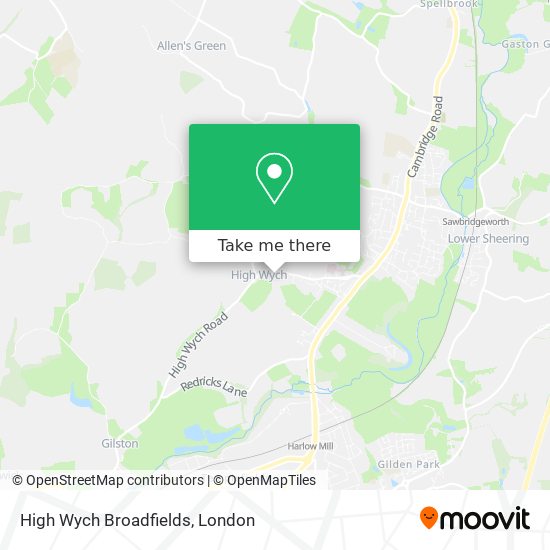 High Wych Broadfields map