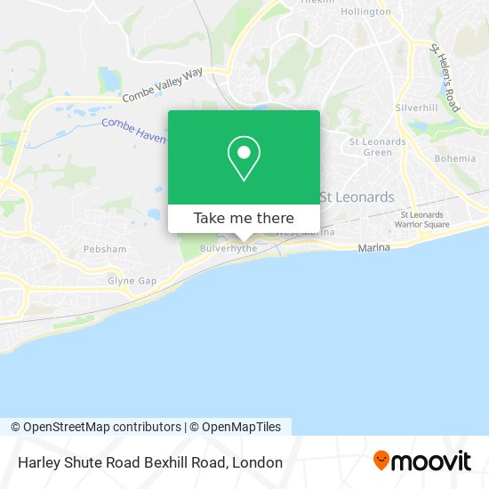 Harley Shute Road Bexhill Road map