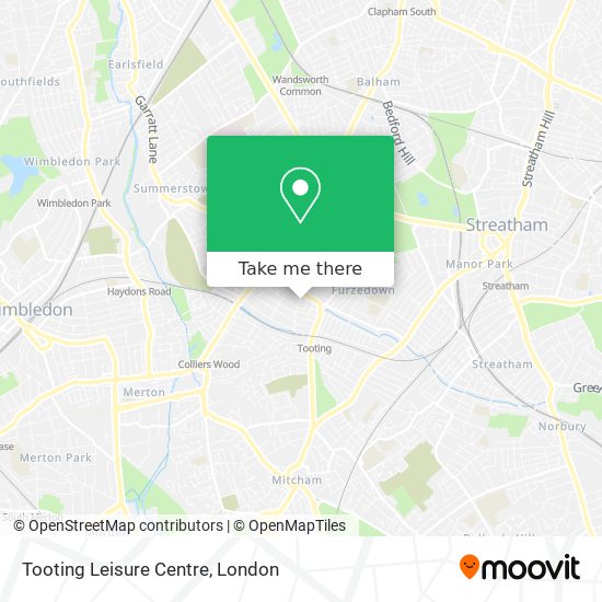 Tooting Leisure Centre map