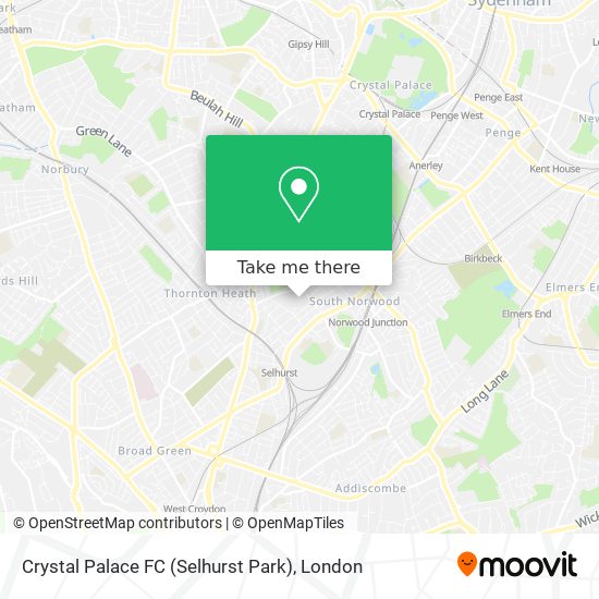 Crystal Palace FC (Selhurst Park) map