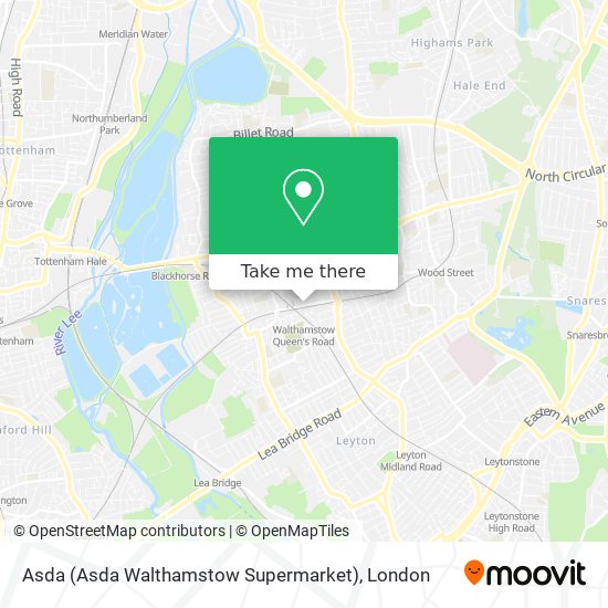 Asda (Asda Walthamstow Supermarket) map