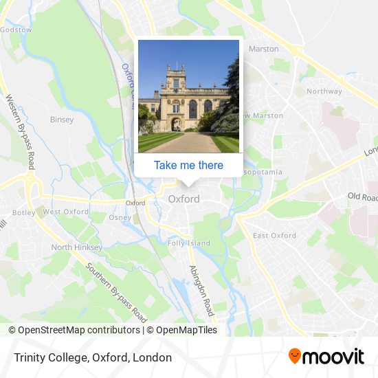 Trinity College, Oxford map