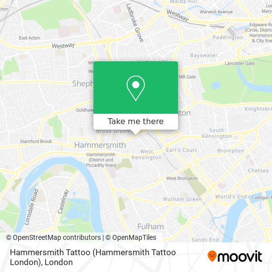 Hammersmith Tattoo (Hammersmith Tattoo London) map