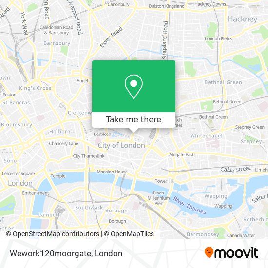 Wework120moorgate map