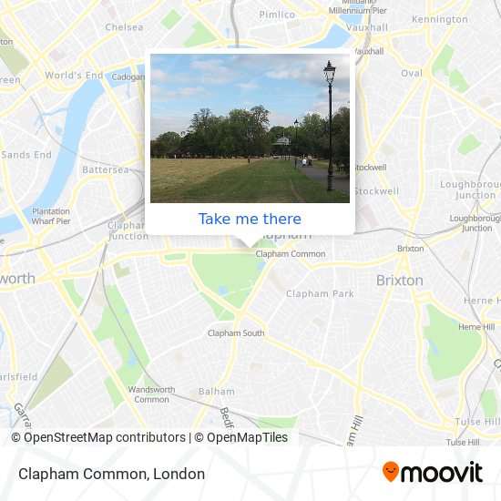 Clapham Common map