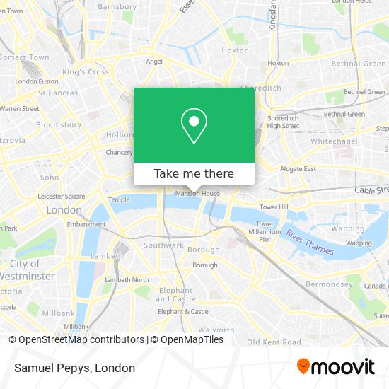 Samuel Pepys map